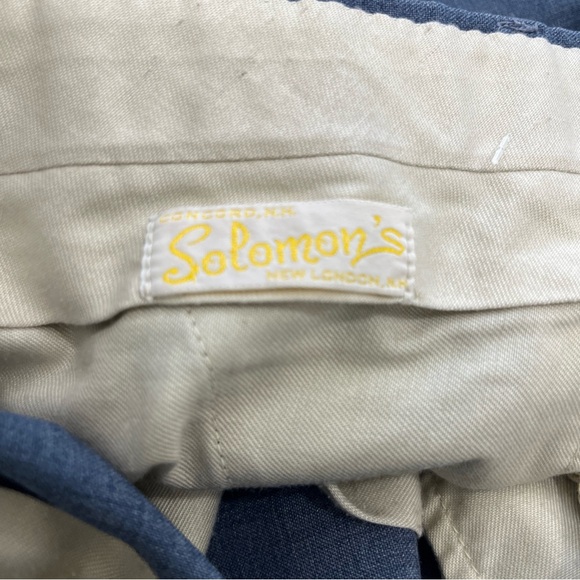 Vtg Majer 34x32 Blue  USA Made Flat Front Mens Dress‎ Pants High Quality - Picture 10 of 15